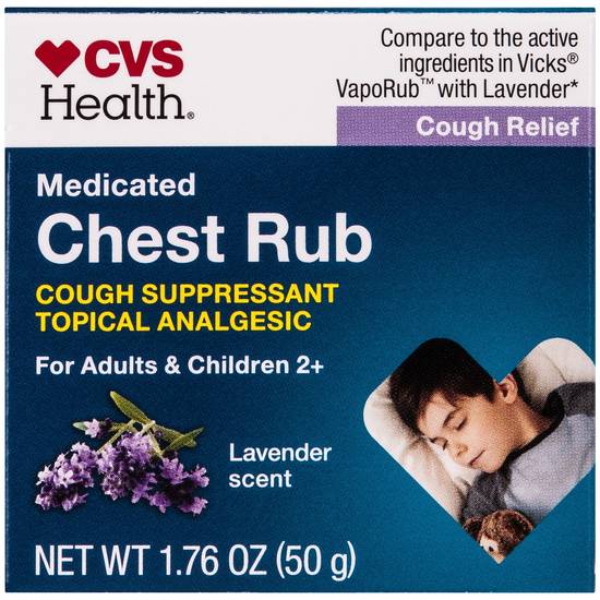 CVS Health Medicated Chest Rub, Lavender, 1.76 OZ