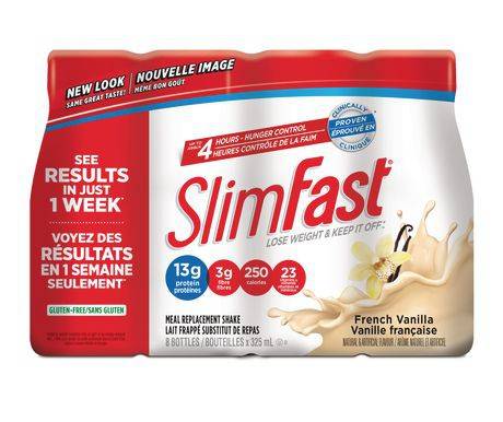 SlimFast French Vanilla Meal Replacement Shake (8 x 325 ml)