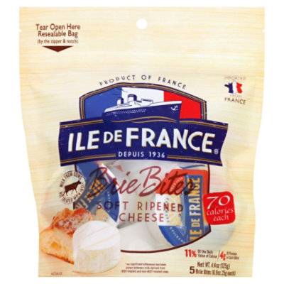 Ile De France Mini Brie Bites Soft Pined Cheese