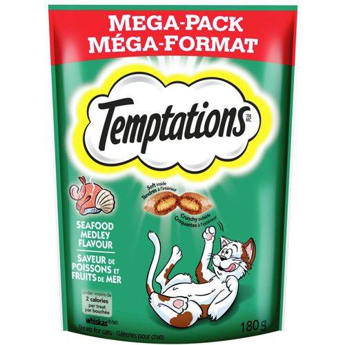 Temptations temptations poisson-fruits de mer - seafood medley flavour treats for cats (180 g)
