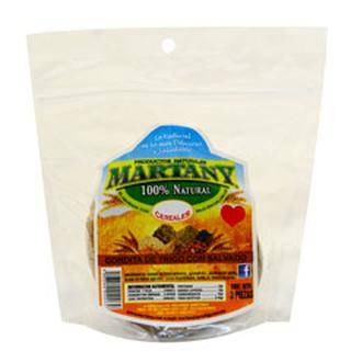 Martany gordita de trigo con salvado (3 piezas)