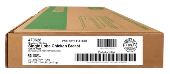 Patuxent Farms Chicken Breast Boneless Skinless (120 oz, 24 ct)