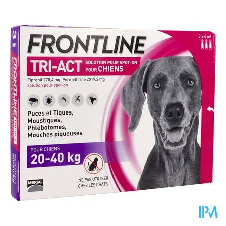 Frontline Tri Act Spot On Chien l Solution X3 Antiparasitaire - Vétérinaire