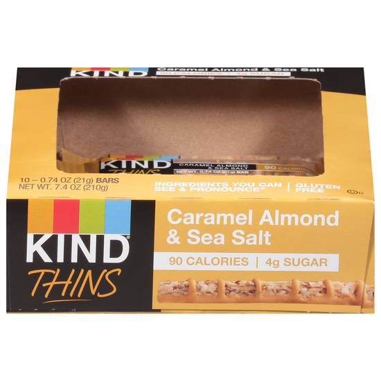 Kind Thins Caramel Almond & Sea Salt Bars (10 ct)