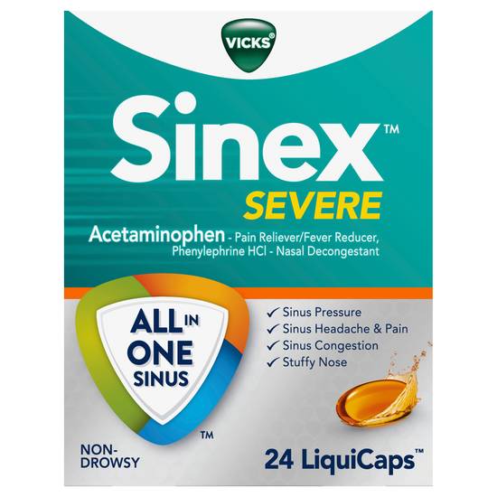 Vicks Sinex Severe All in One Sinus Non-Drowsy (24 ct)