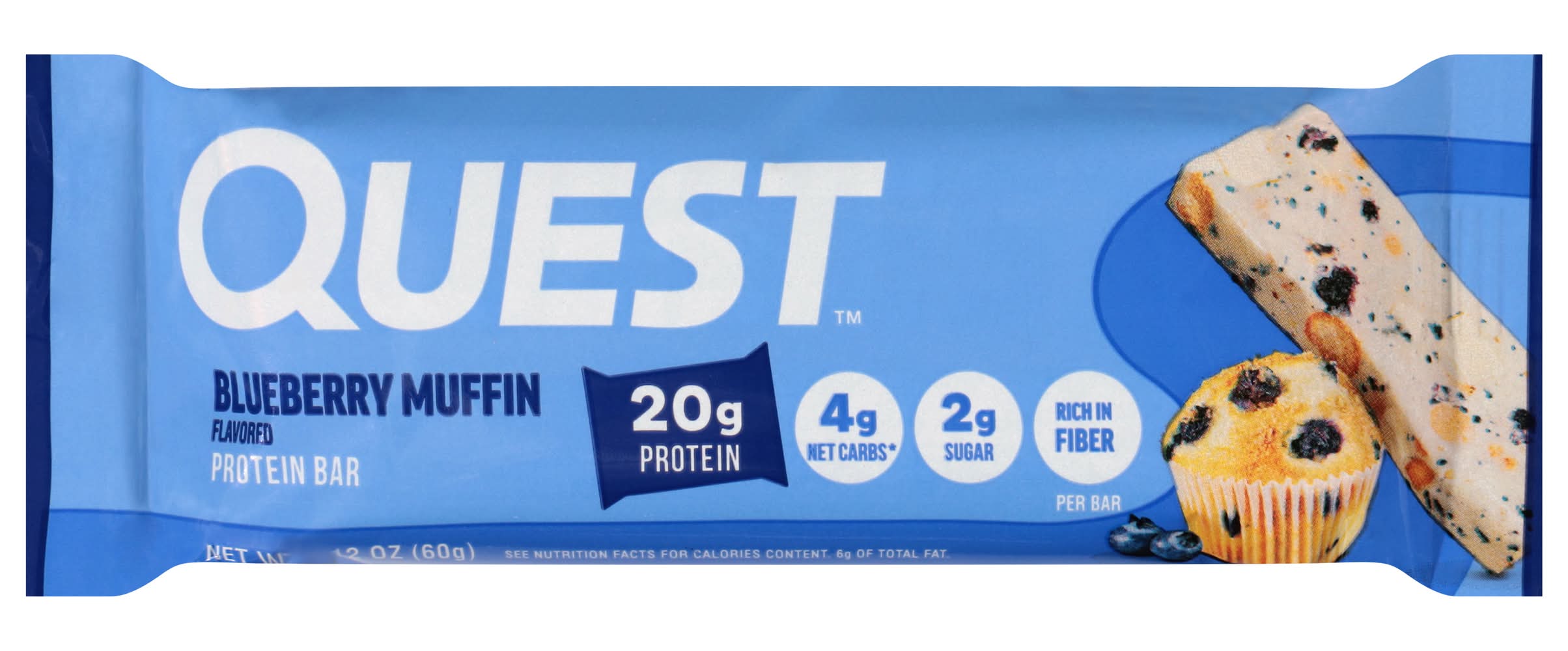 Quest Blueberry Muffin Flavor Protein Bar (2.2 oz)