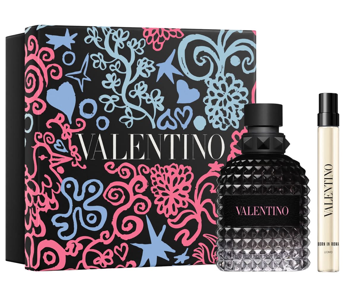 Valentino Uomo Born in Roma Eau de Toilette Cologne Set with Travel Spray