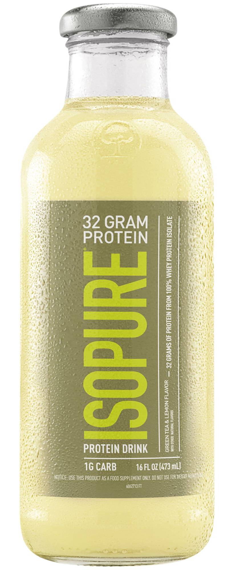 Isopure 100% Whey Protein Isolate Drink, Green Tea-Lemon (26 fl oz)