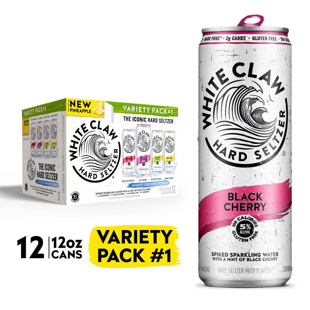 White Claw Hard Seltzer, Assorted (12 x 12 fl oz)