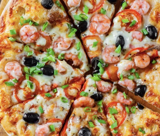 18" Marinara Shrimp Pizza