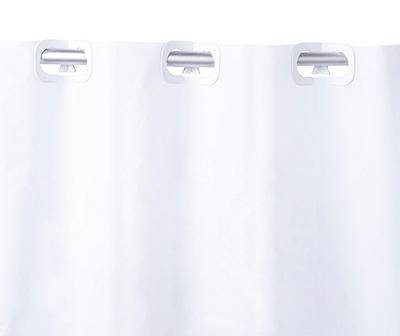 Kenney White Flex Hook Peva Shower Curtain