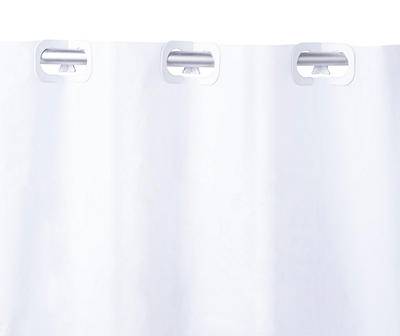 Kenney White Flex Hook Peva Shower Curtain (white)