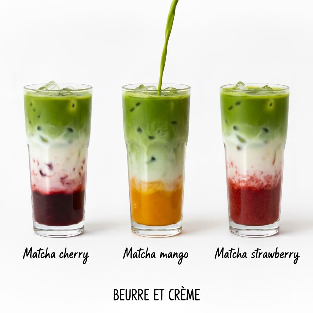 Nos iced matcha fruités 🍵🍇