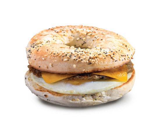 Sausage, Egg, and Cheese Bagel
