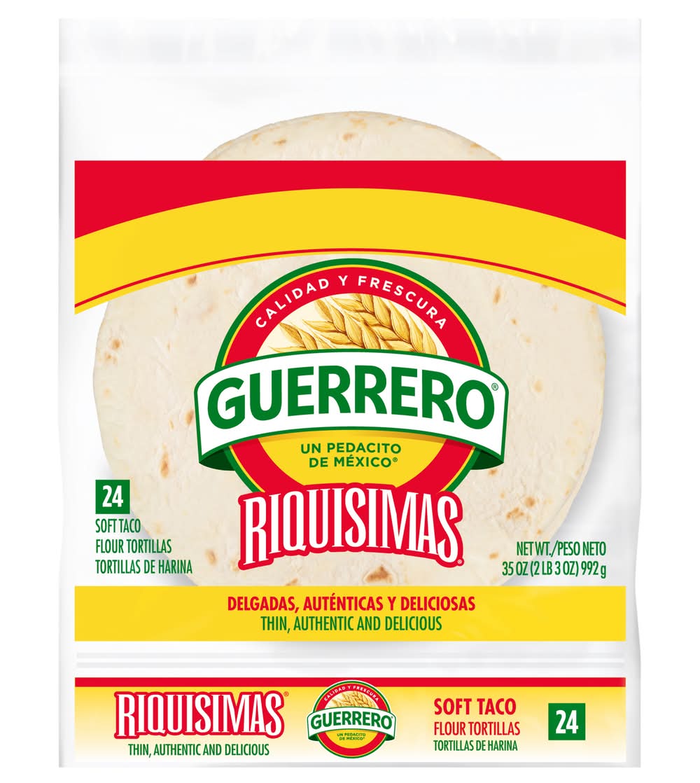 Guerrero Riquisimas Soft Taco Flour Tortillas (35 oz, 24 ct)