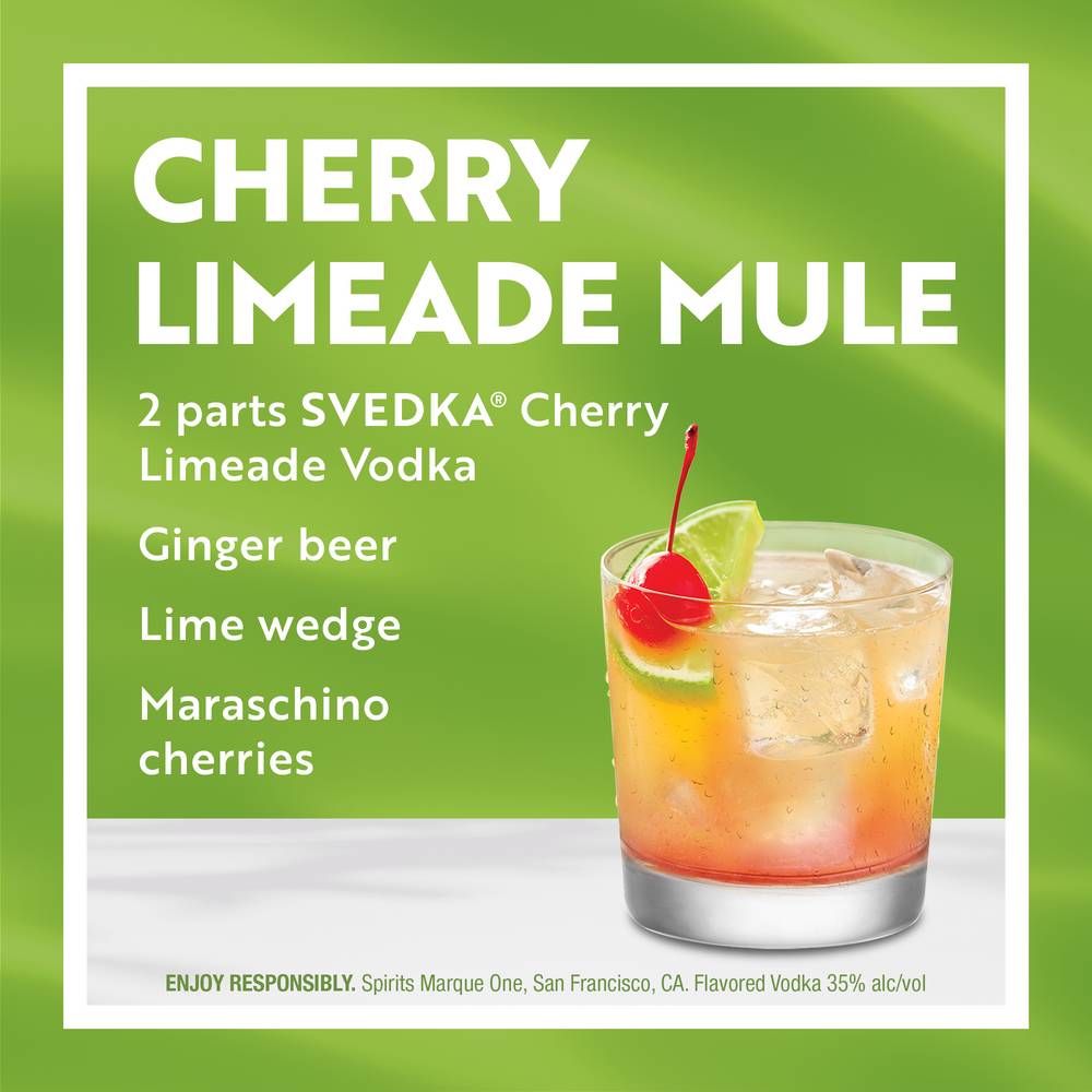 SVEDKA 70 Proof Cherry Limeade Vodka (1.75 ml)