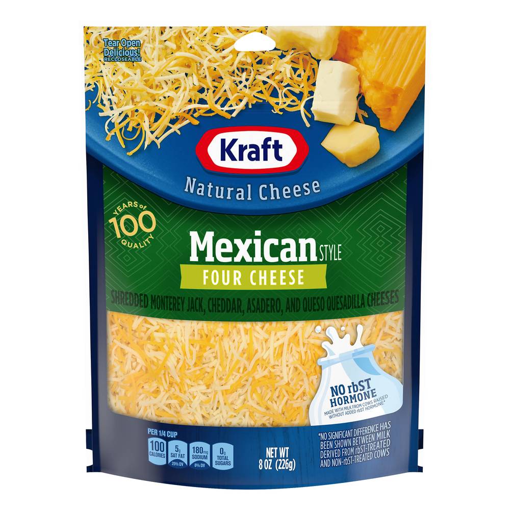 Kraft Mexican Style Shredded Four Cheese