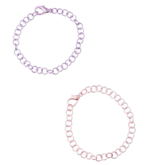 Pink & Purple Chain Bracelets By Creatology