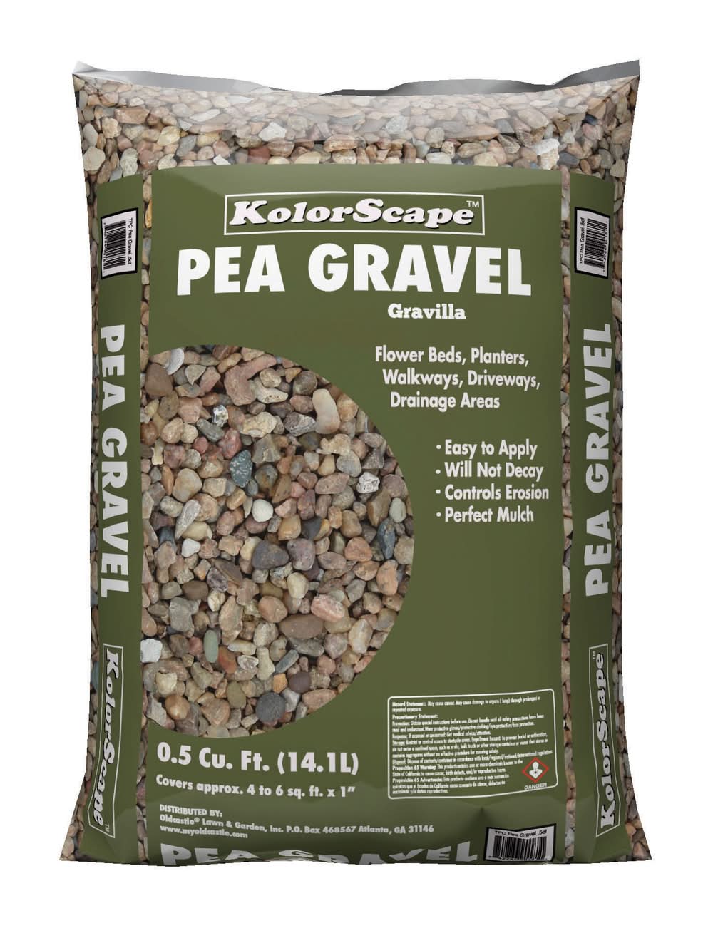 Kolor Scape 0.5 cu ft Multicolor Pea gravel (0.5 - 3-in)