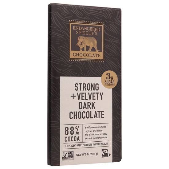 88% Cocoa Dark Chocolate Endangered Species 3 oz