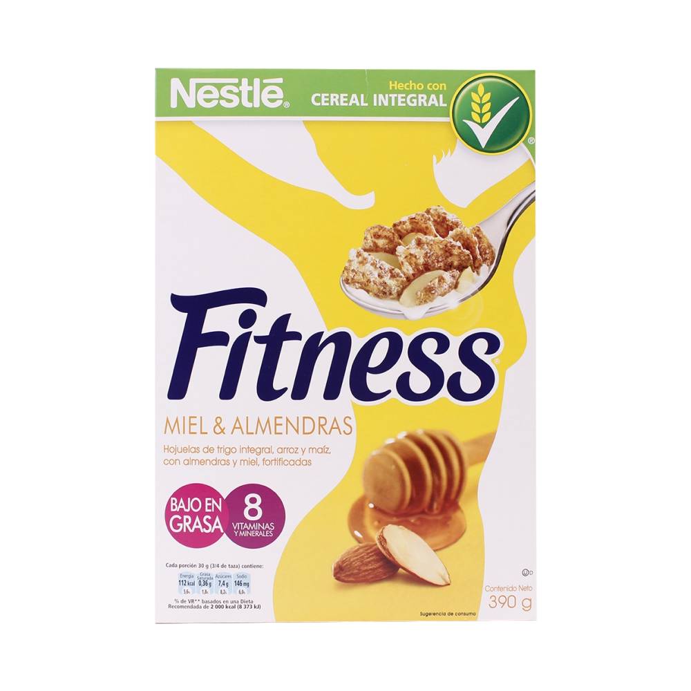 Fitness cereal integral miel y almendras (caja 390 g)