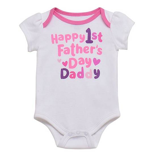 Baby Starters® Size 12M Happy First Father's Day Daddy Bodysuit in Purple