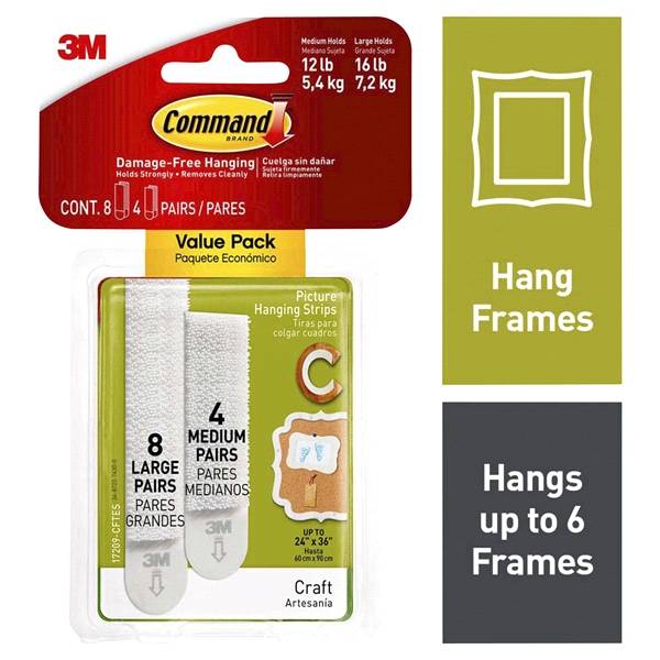 Command Medium and Large Picture Hanging Strips