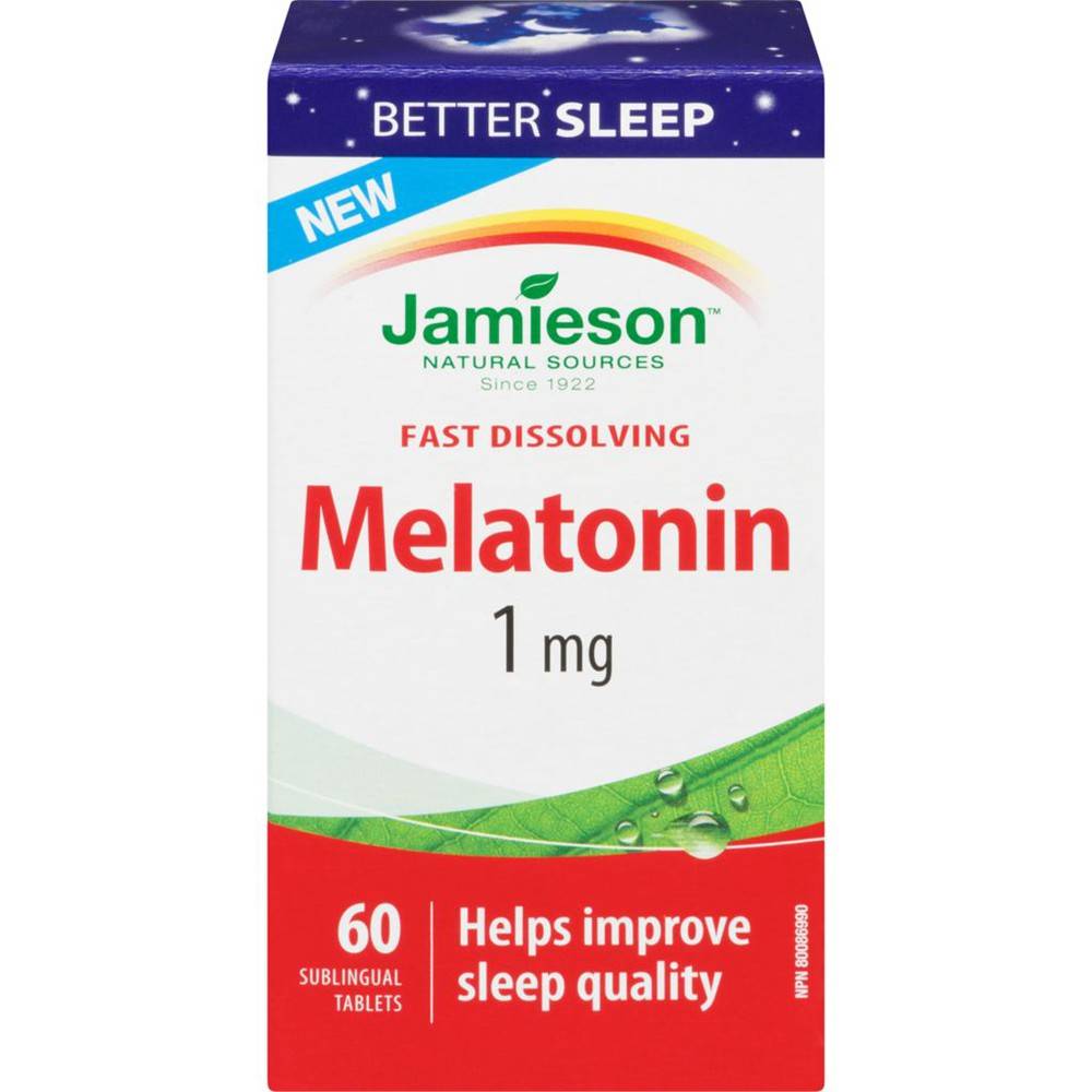 Jamieson mélatonine dissolution rapide (60 unités) - melatonin 1mg (60 ea)