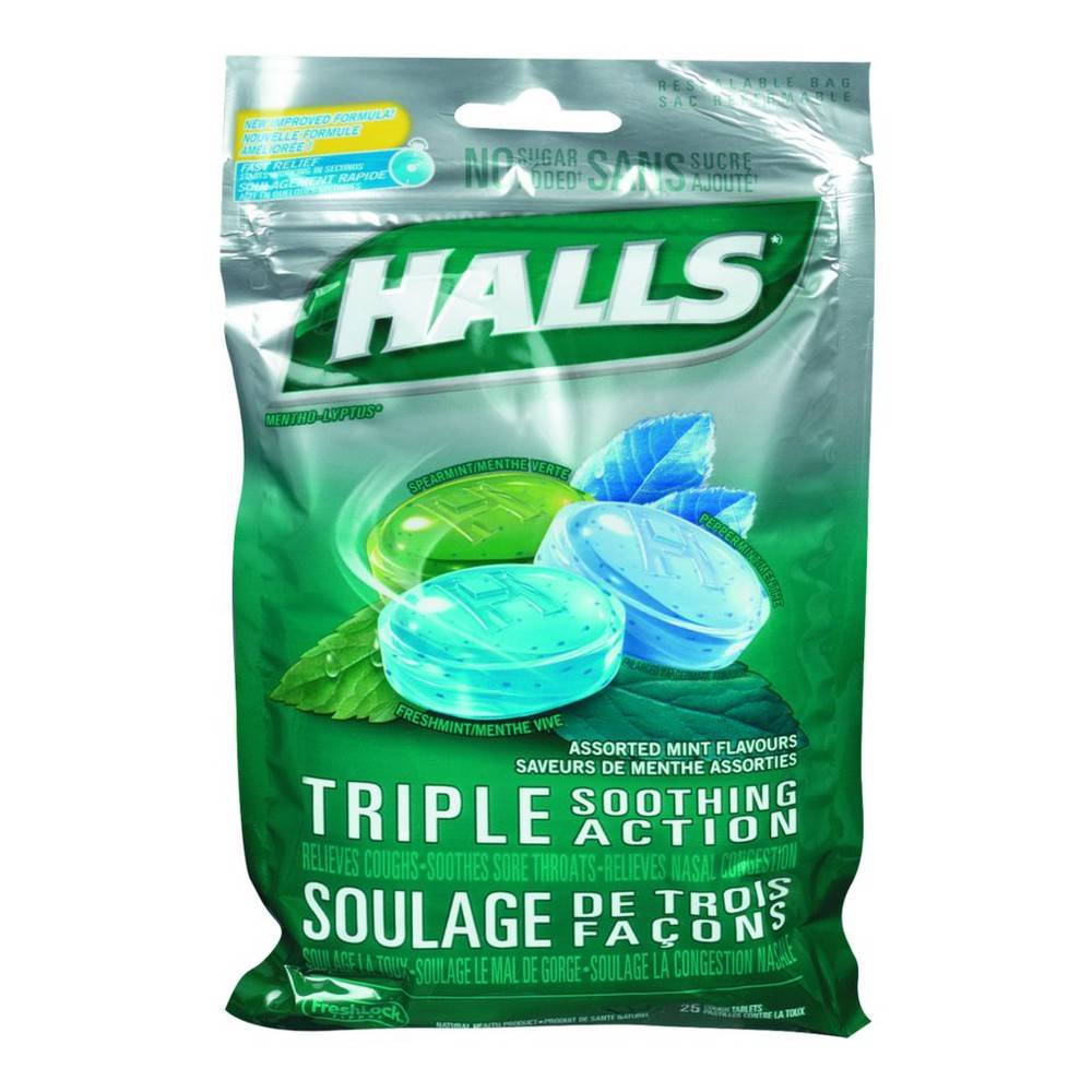 Halls Mento-Lyptus Assorted Mint Bag (30 g)