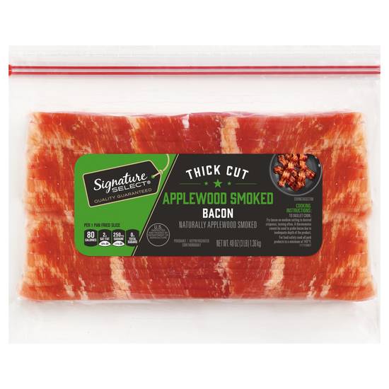Signature Farms Applewood Smoked Bacon Thick Cut (3 lbs)