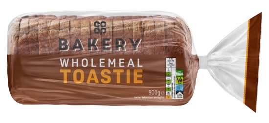 Co-op Bakery Wholemeal Toastie Bread (800g)