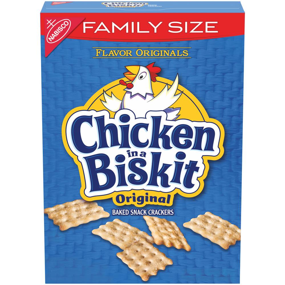 Chicken in a Biskit Family Size Original Baked Snack Crackers (12 oz)