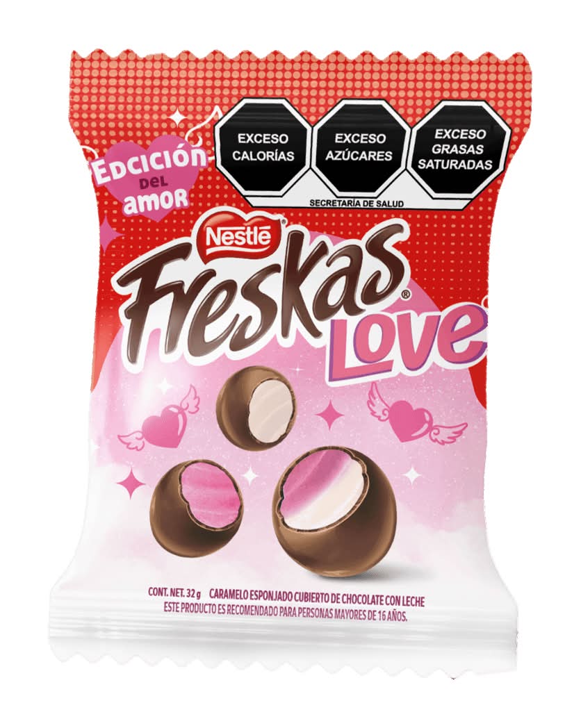 Freskas · Caramelo esponjado cubierto de chocolate con leche (32 g)