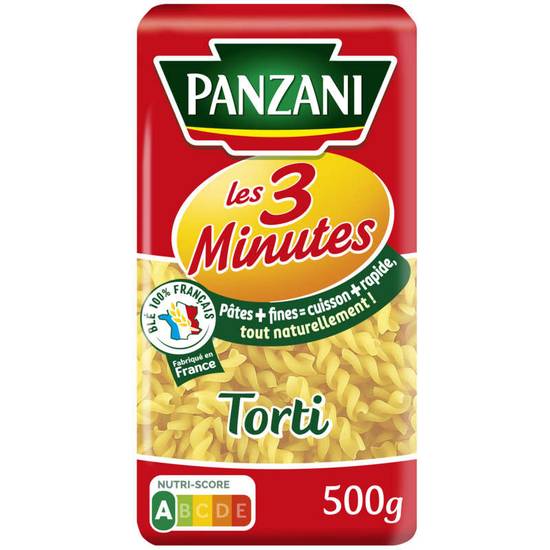 PANZANI - Pâtes - Les 3 minutes - Torti  - 500g