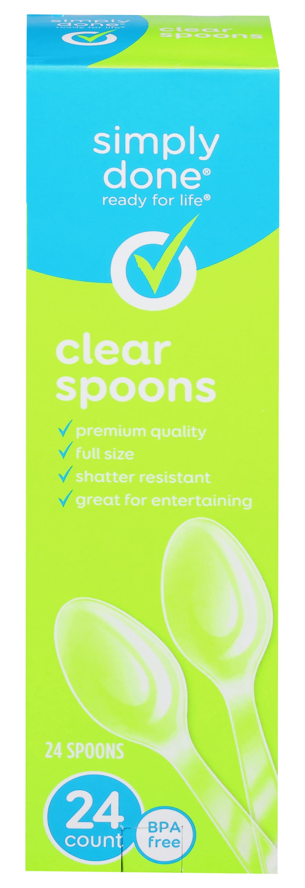Simply Done Spoons, Clear (24 ct)