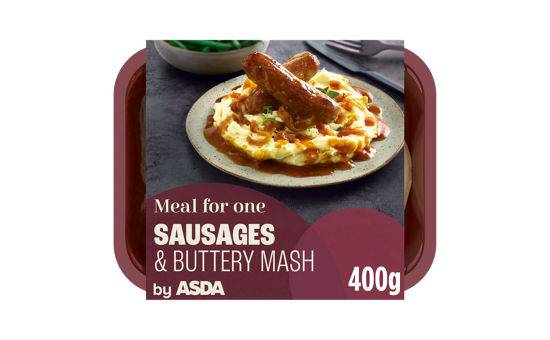 ASDA Sausages & Mash Ready Meal 400G