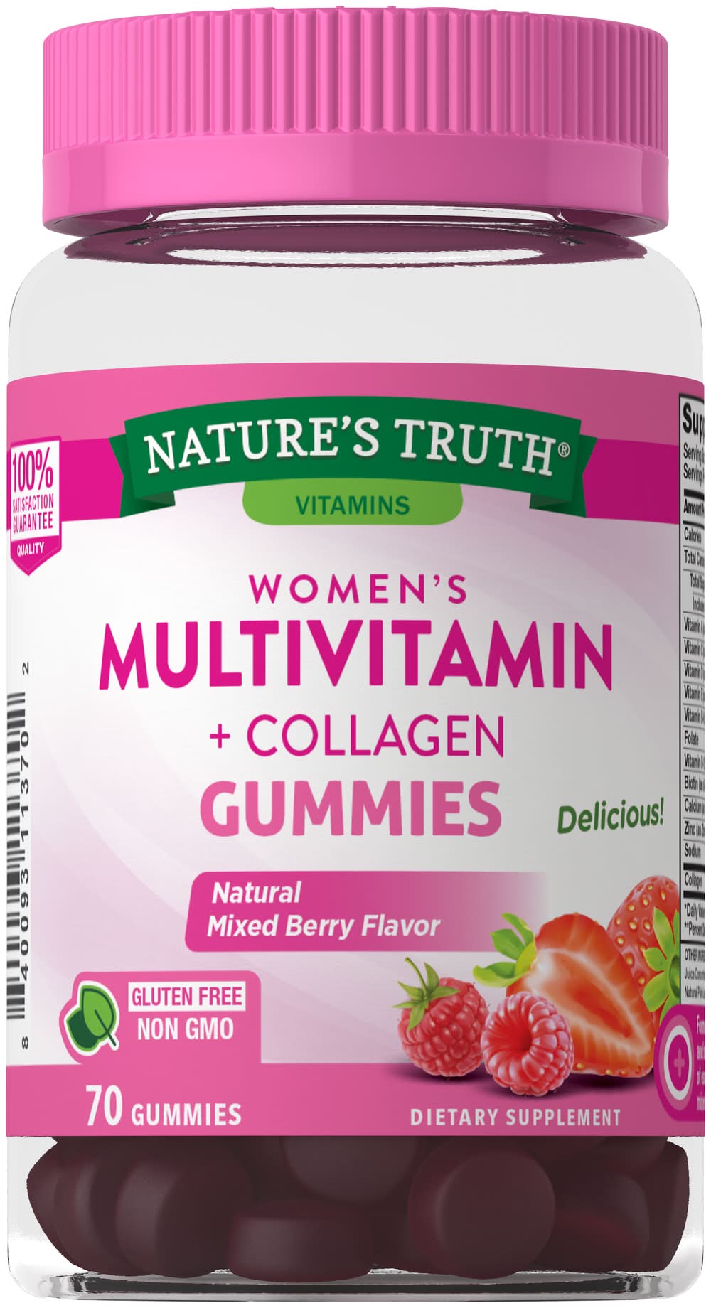 Nature's Truth Gummies Women's Natural Mixed Berry Flavor Multivitamin Collagen (8.2 oz)