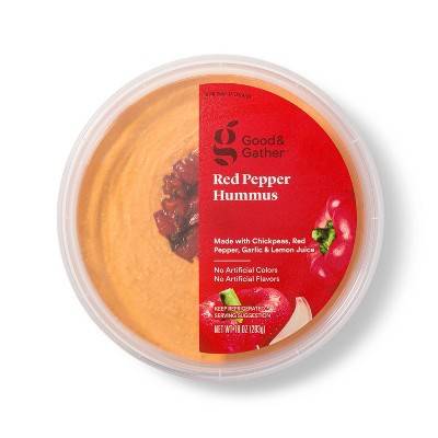 Good & Gather Red Pepper Chickpeas Garlic & Lemon Juice Hummus