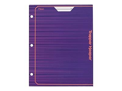 Mead Trapper Keeper Paper 3-Hole Punched 2-Pocket Portfolio Folder, Assorted Colors (33100)