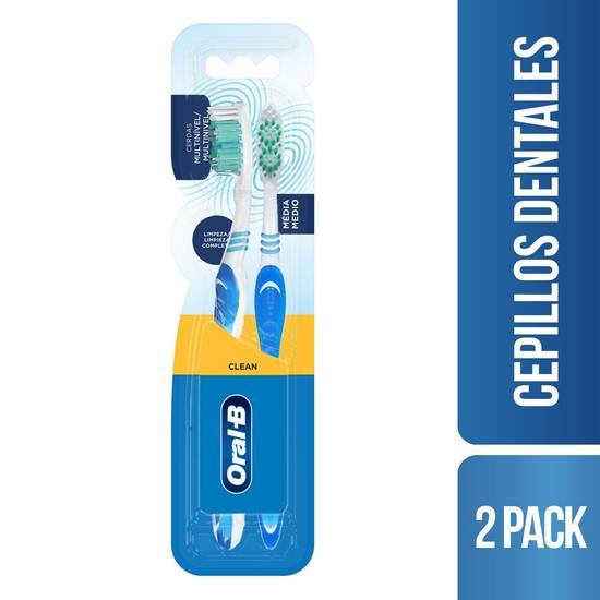 Oral-b cepillos de dientes limpieza profunda (blister 2 piezas)