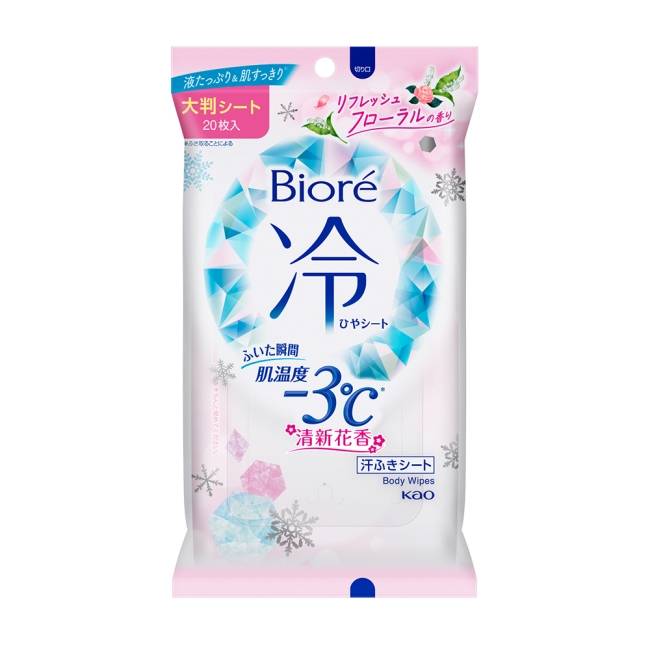 Biore-3度C涼感濕巾清新花香 20入