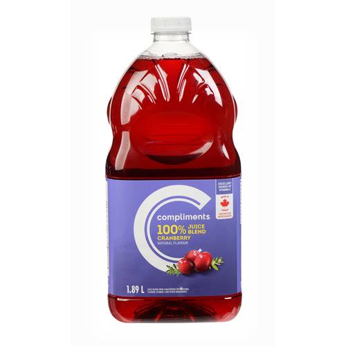 Compliments 100% Cranberry Juice Blend (1.89 L)