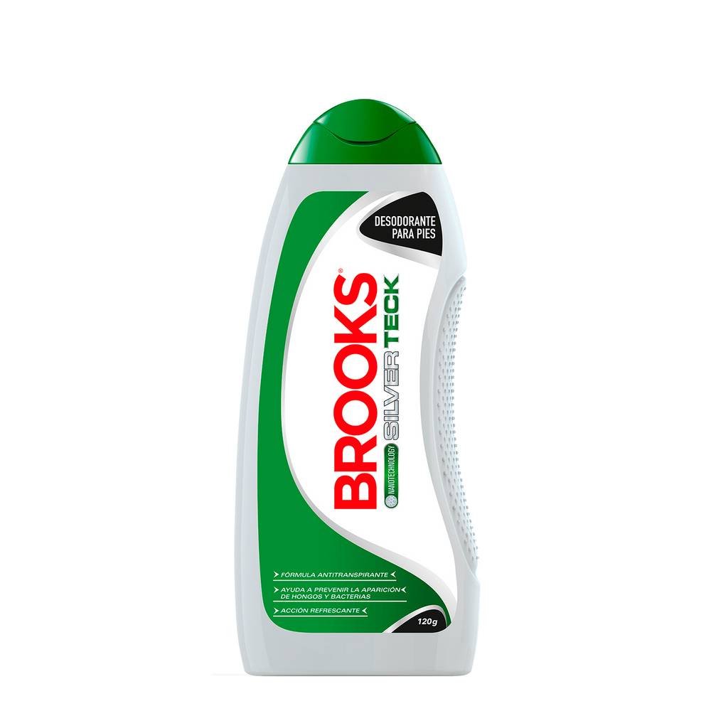 Brooks talco desodorante para pies (frasco 120 g)