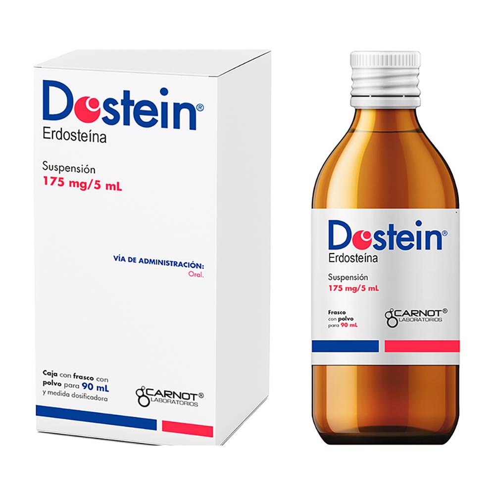 Carnot dostein erdosteína suspensión 175 mg/5 ml (frasco 90 ml)