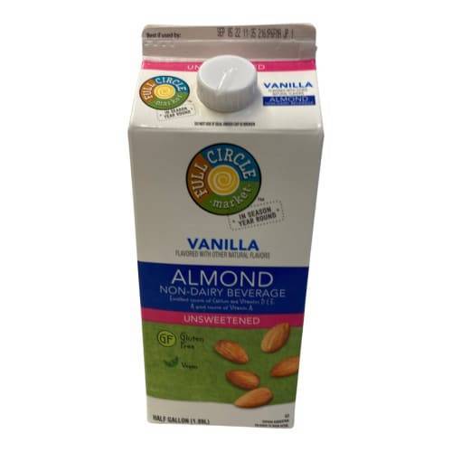 Full Circle Unsweetened Vanilla Almond Milk (1/2 gal)