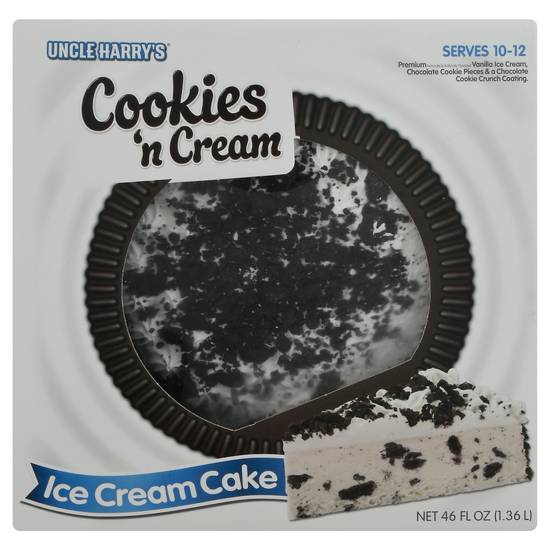 Uncle Harrys Ice Cream Cake Cookies N Cream (46 oz)