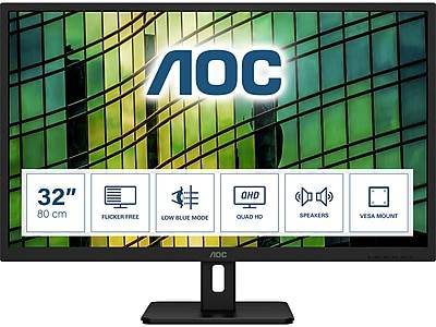 AOC 31.5 LED Monitor, Black (Q32E2N)