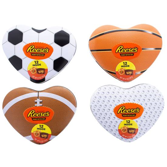 Order REESES SPORTS TIN ASSORTMENT 8PC food online from CVS store, Providence County on bringmethat.com
