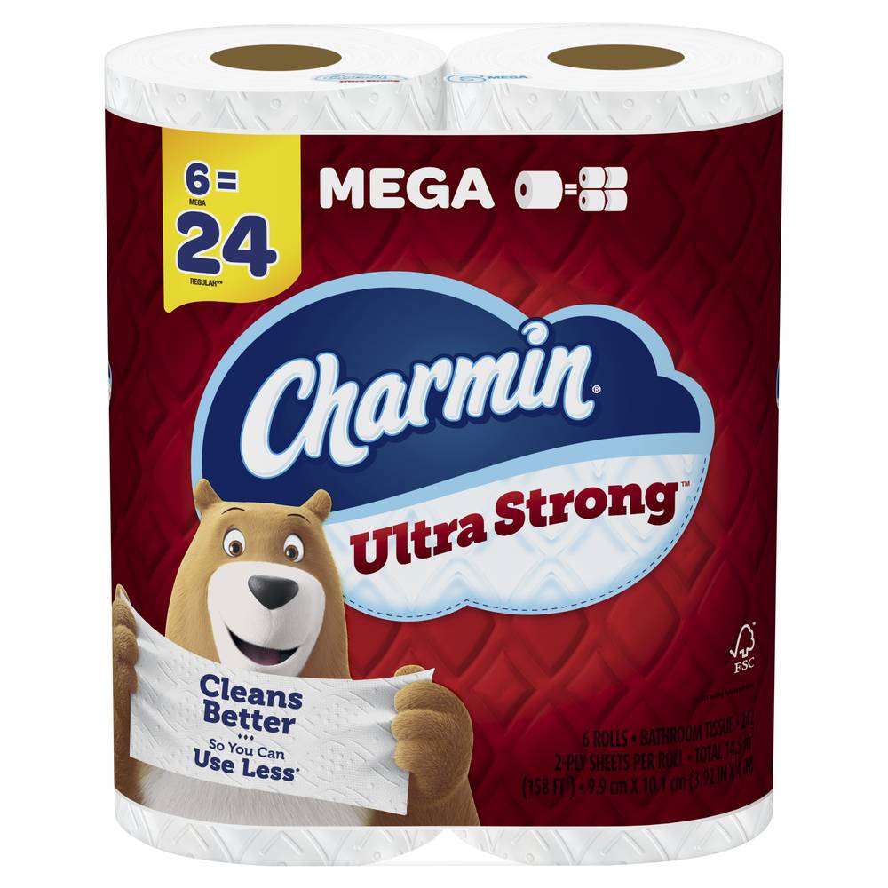 Charmin Ultra Strong Toilet Paper Mega Rolls (6 ct)