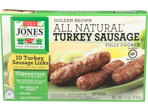 Jones Dairy Farm Golden Brown All Natural Turkey Sausage Links